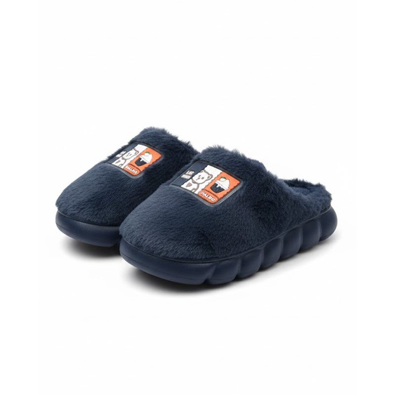 Keep your child warm and comfortable at home with these boys’ plush indoor mule slippers. Designed with a soft furry upper and a cushioned lightweight sole, these slippers provide all-day comfort for indoor use. The easy slip-on mule design makes them perfect for kids, while the anti-slip outsole ensures safer walking on tiles and floors. Ideal for winter, daily home wear, and cozy relaxation.